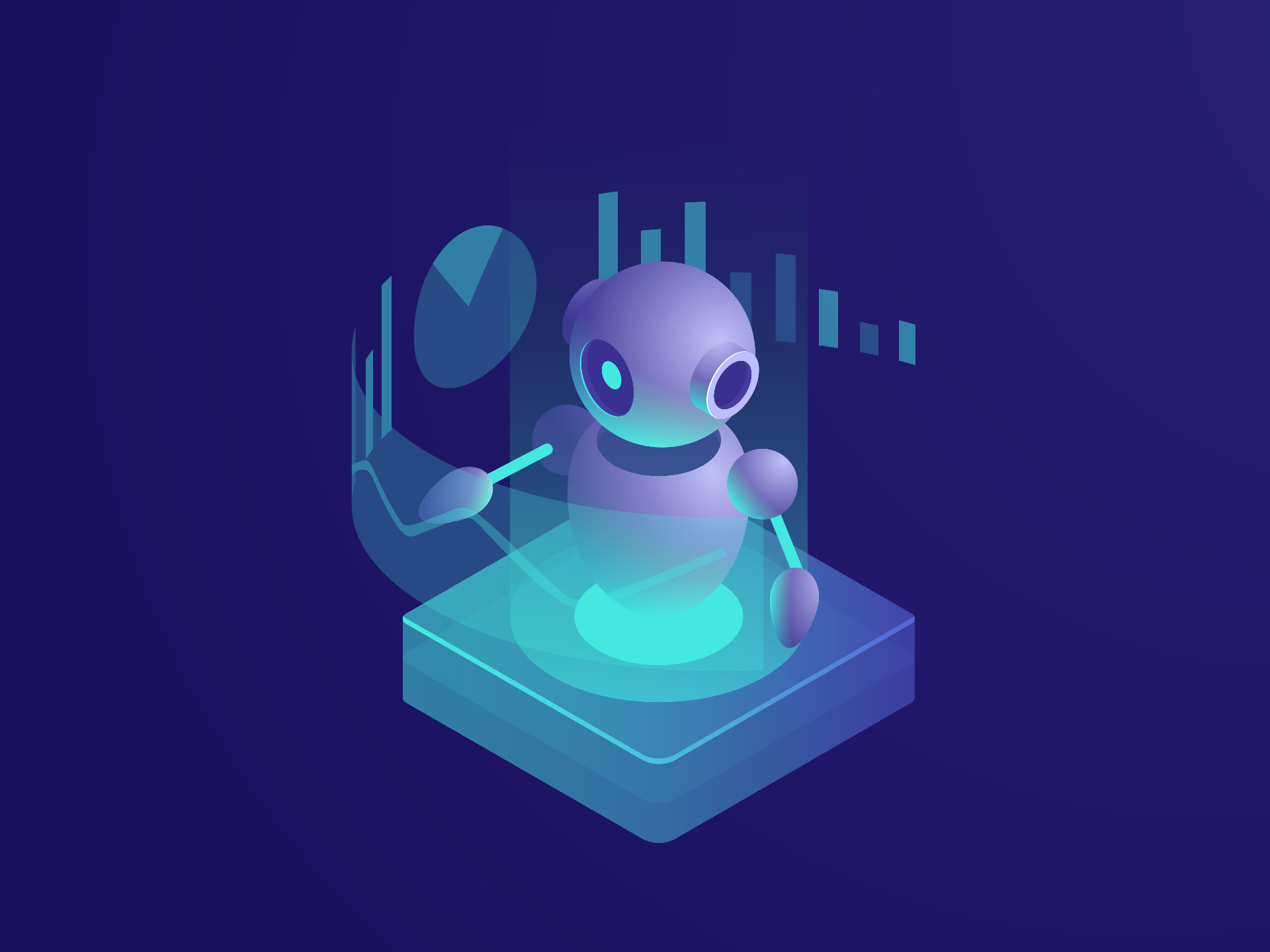 AI assistant interface preview placeholder