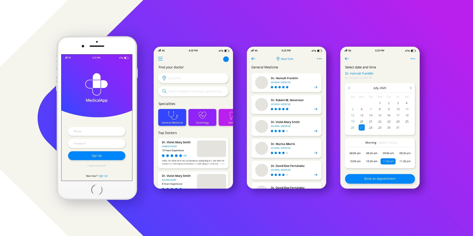 Mobile app interface preview placeholder